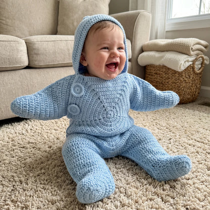 Baby Crocheted Romper Starfish Cartoon Footed Jumpsuit Soft Knit Newborn Photography Outfit Cute Infant Crawler Baby Clothes